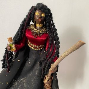 SOLD!! Handmade by me Awesome African American Kitchen Witch good luck Art Doll